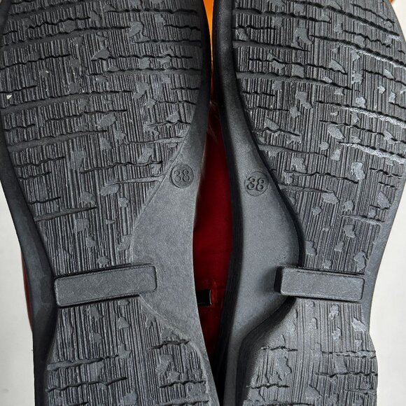 NIB  Miz Mooz Prentiss Lace Up Ankle Boot Red Leather EU 38 - Picture 5 of 6